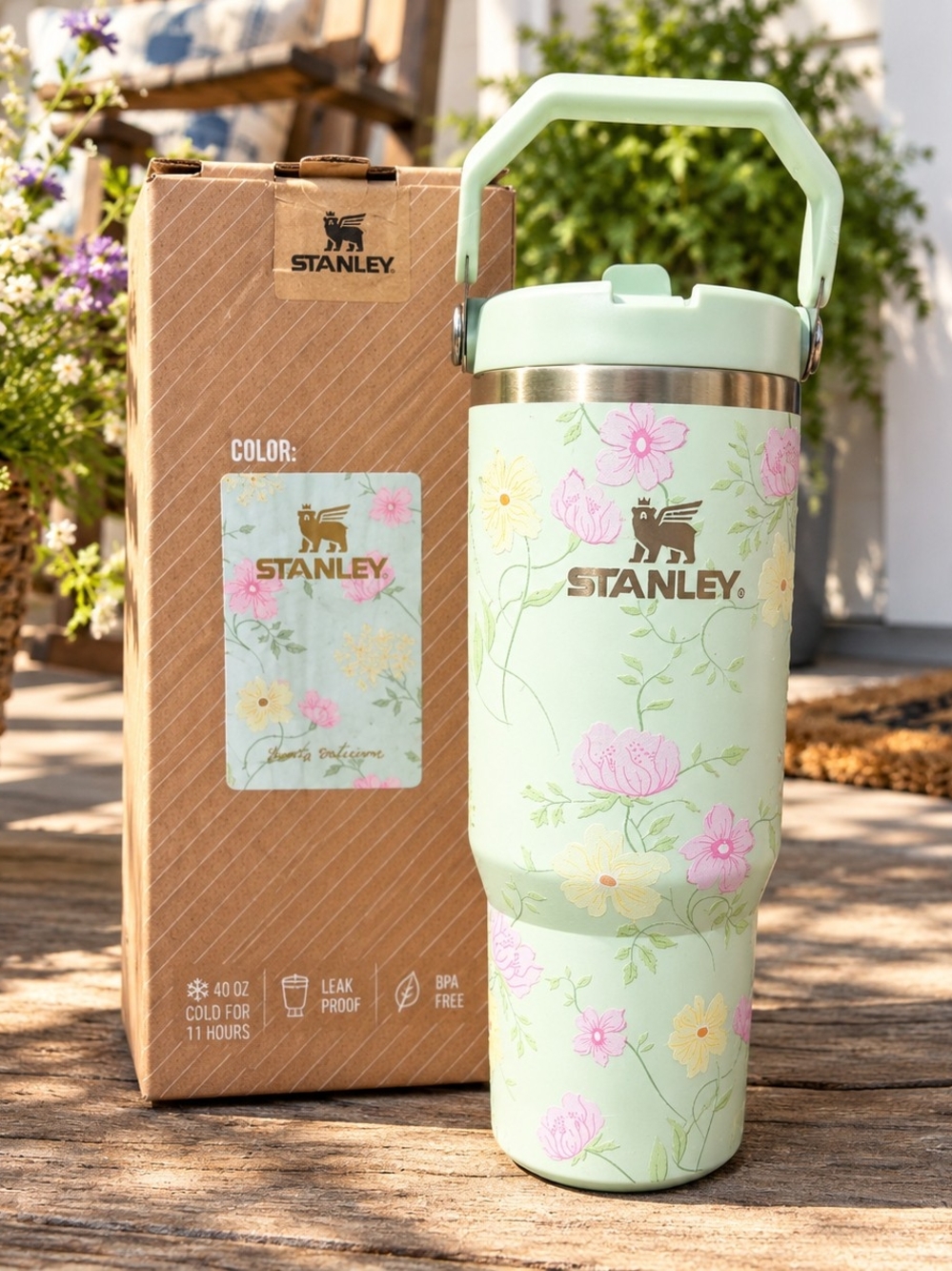 Stanley New Ice Flow Flip Insulated Tumbler Spring Blossoms NWT/ BOX